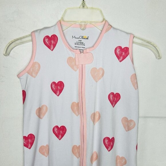 Mama Cheetah Organic Cotton Sleep Sack Sz Large 12-18 Months Heart Design - Picture 2 of 7